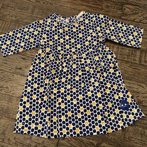 Smiling Button Polka Dot and Hedgehog Dress